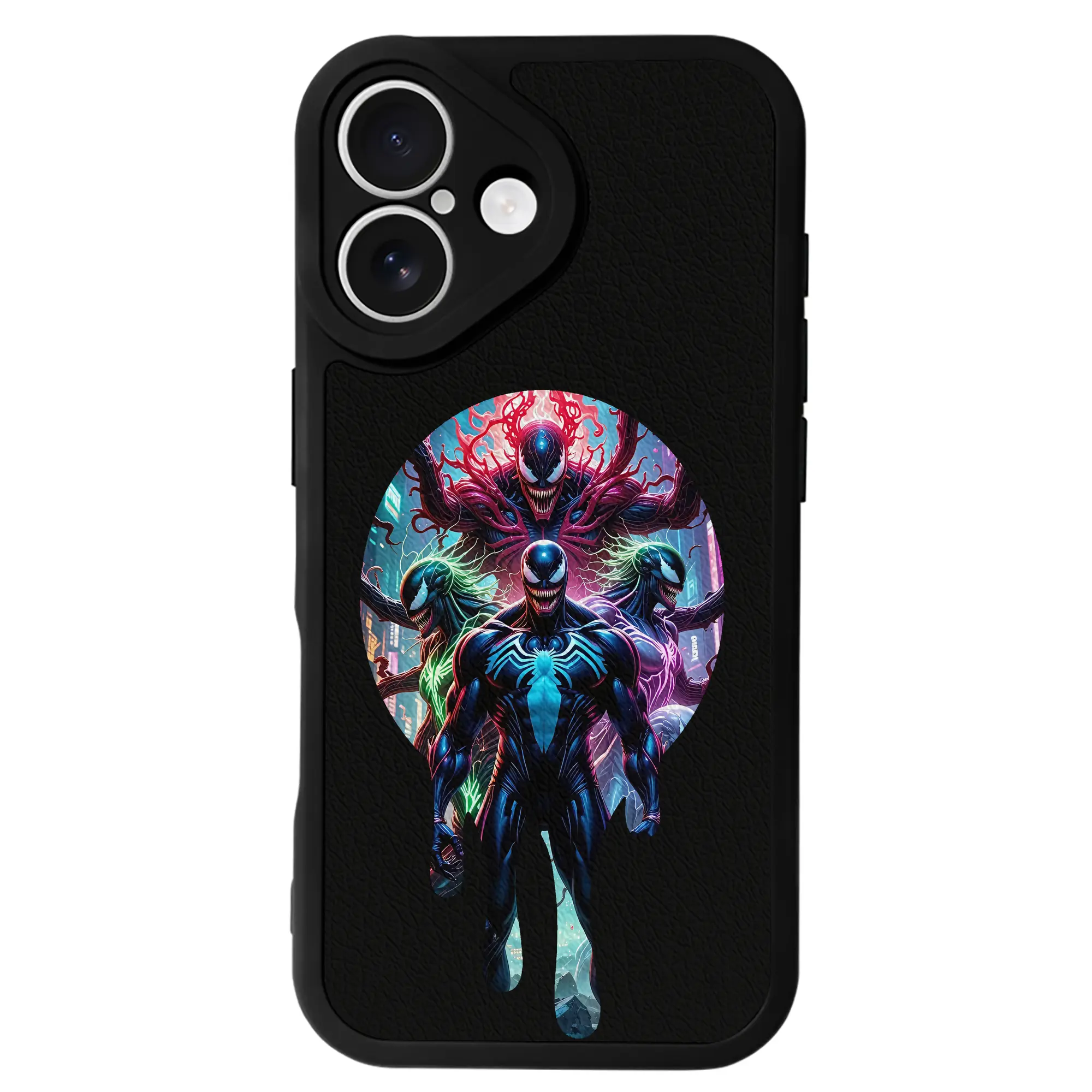 ヴェノム グッズ,ヴェノム - IPhone 16シリーズ対応 ・ シリコンスマホケース ・ レザー調 ・ 高精度フィット ・ 耐衝撃 ・ ワイヤレス充電対応 ・ 精密カット